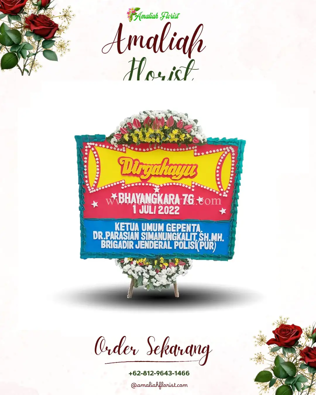 Papan Bunga HUT Ulang Tahun Polowijen